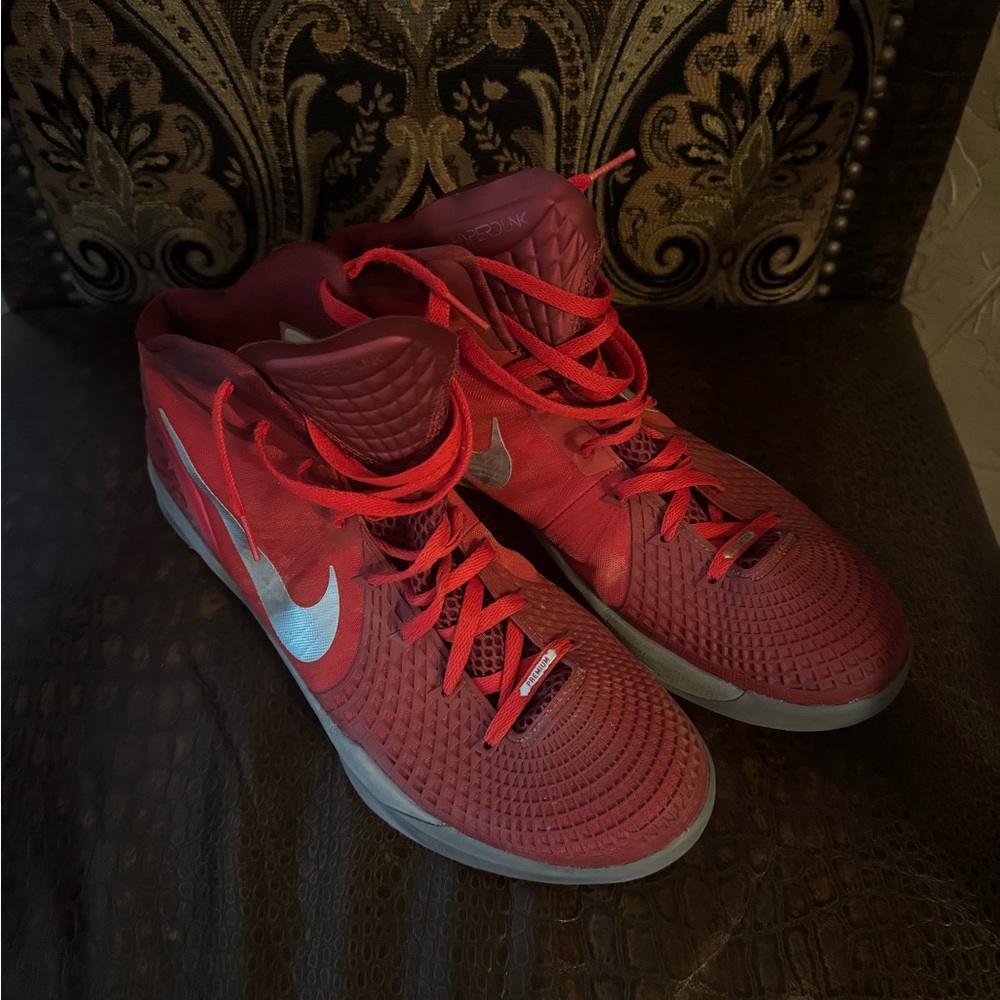 Nike Red and White Athletic Shoes